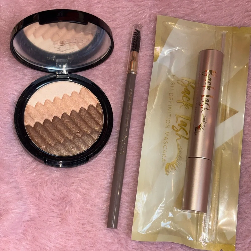 Belle Beauty Chevron Eyeshadow Pallete and Brow Pen and Mascara